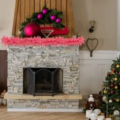 Northlight 9ft. Pre-Lit Pink Spruce Christmas Garland -Northlight Sale Store D676722S 13