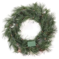 24'' LED Whitter Pine Wreath -Northlight Sale Store D677537S 14