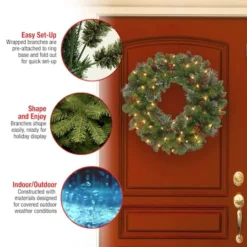 Crestwood® 30" LED Spruce Wreath -Northlight Sale Store D677551S 16