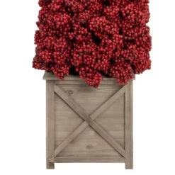 Northlight 4ft. Red Berry Cone Potted Christmas Topiary -Northlight Sale Store D755868S 5