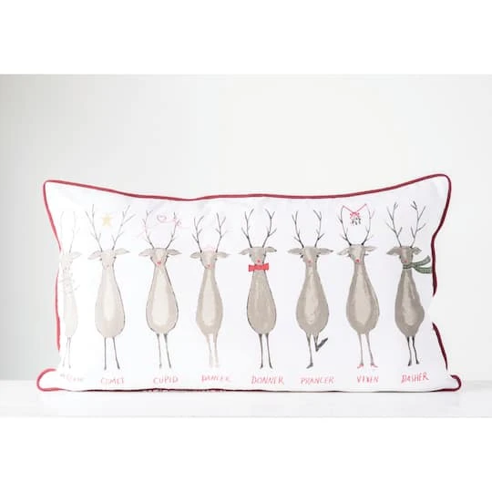 Hello Honey® Santa's Reindeer Lumbar Pillow 3 Hello Honey® Santa's Reindeer Lumbar Pillow - Image 3