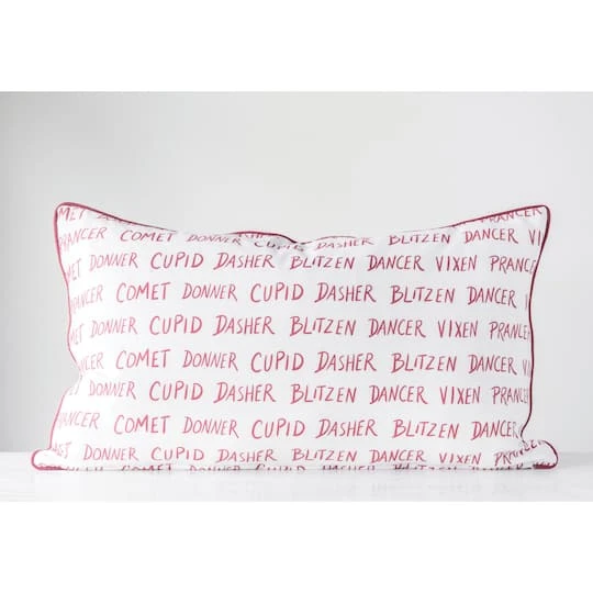 Hello Honey® Santa's Reindeer Lumbar Pillow 4 Hello Honey® Santa's Reindeer Lumbar Pillow - Image 4