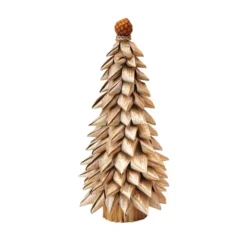 Hello Honey® 19" Natural Buri Leaf Loop Tree With Pod Decorative Tree Topper