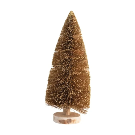 Hello Honey® 12" Golden Sisal Bottle Brush Tree Décor 1 Hello Honey® 12" Golden Sisal Bottle Brush Tree Décor