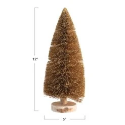 Hello Honey® 12" Golden Sisal Bottle Brush Tree Décor 7 Hello Honey® 12" Golden Sisal Bottle Brush Tree Décor -Northlight Sale Store D758751S 3