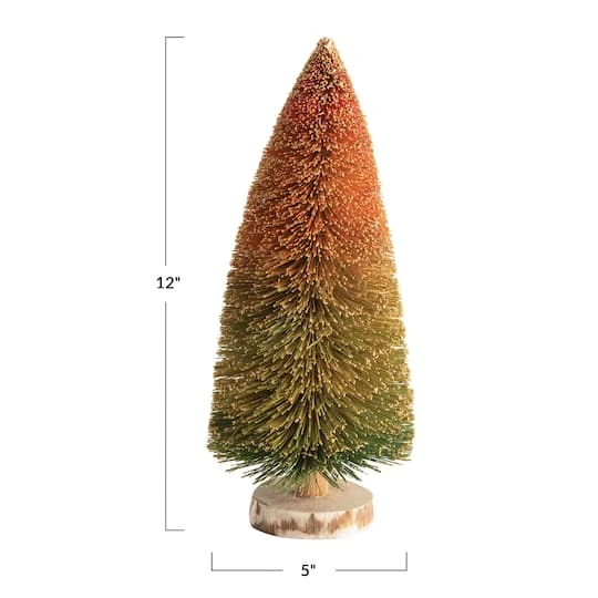 Hello Honey® 12" Multicolor Ombre Sisal Bottle Brush Tree Décor 4 Hello Honey® 12" Multicolor Ombre Sisal Bottle Brush Tree Décor - Image 4