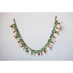 Hello Honey® 6ft. Wool Merry Christmas Pendant Banner -Northlight Sale Store D758774S 2