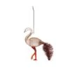 Hello Honey® 5" Pink Hand-Painted Mercury Glass Flamingo Ornament