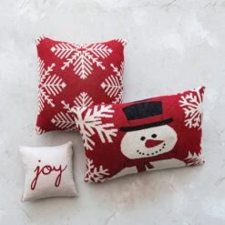 Hello Honey® Red & White Snowflake Pillow -Northlight Sale Store D758830S 2