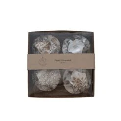 Hello Honey® Handmade Recycled Paper Glitter Ornaments Set 8 Hello Honey® Handmade Recycled Paper Glitter Ornaments Set -Northlight Sale Store D758839S 3