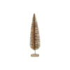 Hello Honey® 13" Gold Glitter Plastic Bottle Brush Tree With Wood Base