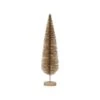 Hello Honey® 15" Gold Glitter Plastic Bottle Brush Tree With Wood Base