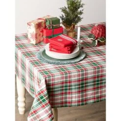DII® Yuletide Plaid Tablecloth -Northlight Sale Store M20014647 2