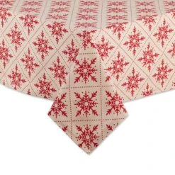 DII® Scandinavian Snowflakes Tablecloth -Northlight Sale Store M20014653 4