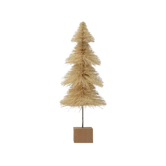 Hello Honey® Cream Sisal Bottle Brush Tree With Wood Base 1 Hello Honey® Cream Sisal Bottle Brush Tree With Wood Base